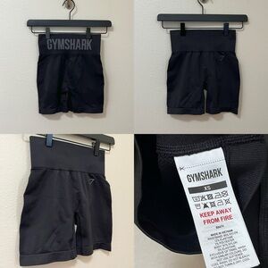 •GYMSHARK• Flex Cycling Shorts Black Grey 8” Inseam